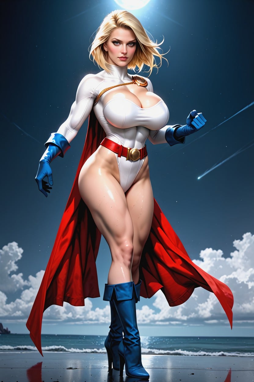 Powergirl From Dc Comics, Blonde Hair, 25+ Hentai AI Porn