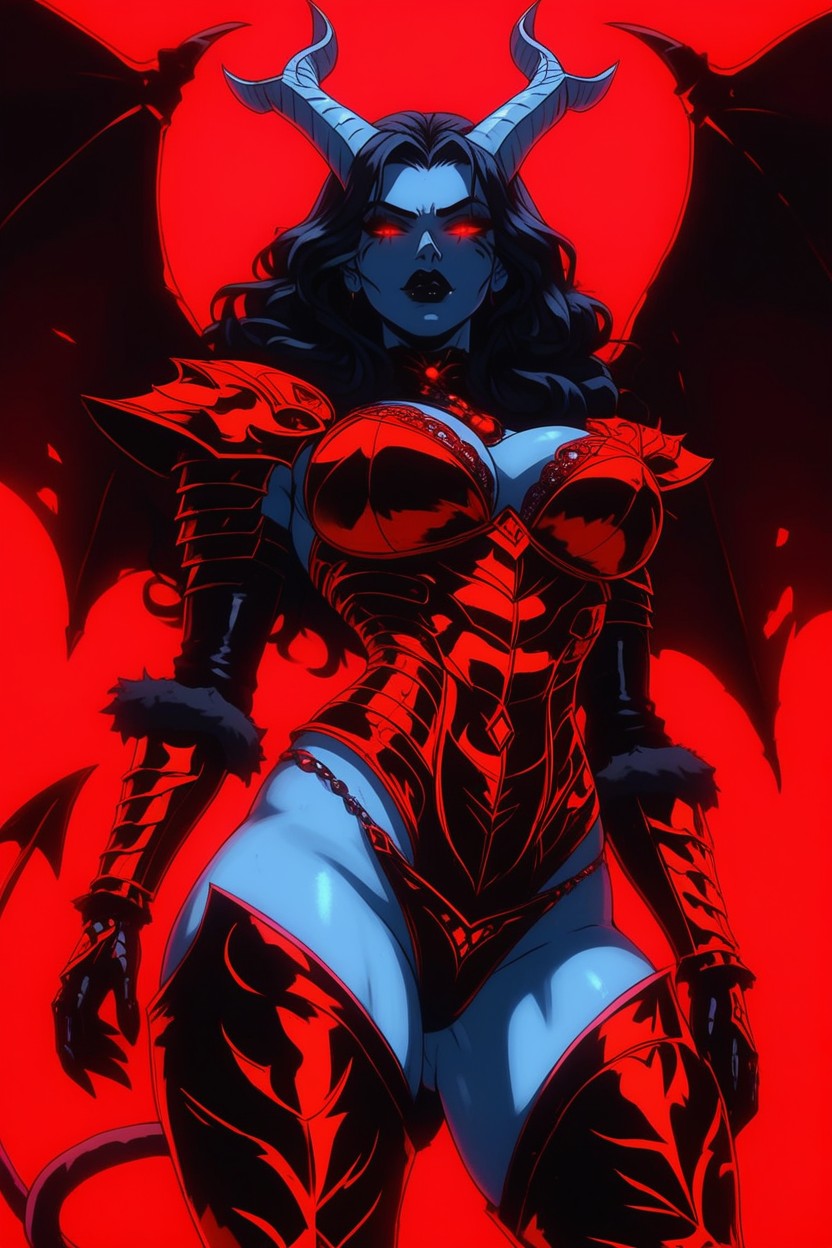 Dark Fantasy Atmosphere, Bottom Up, Confident And Intimidating Stance Hentai AI Porn