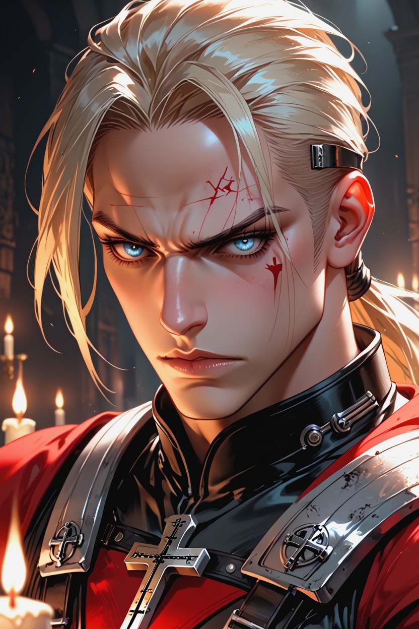 Simple Dark Inquisitor Robes, Dramatic Lighting, Rigid Posture Hentai AI Porn