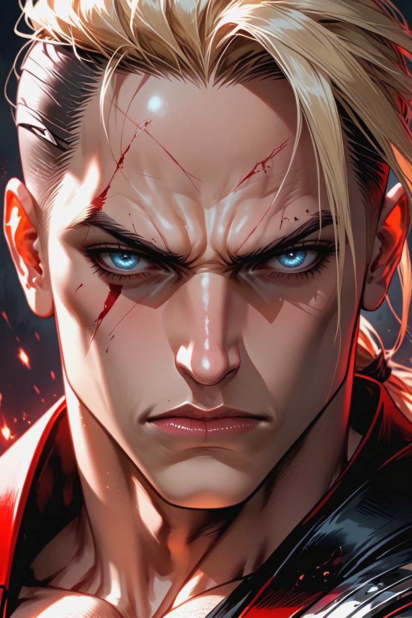 Single, Intense Anger, Sharp Face Hentai AI Porn
