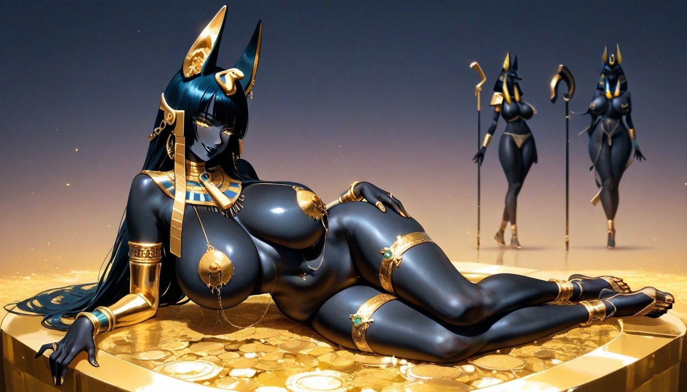 Gold Accessories, Gold Toe Rings, Gold Earrings Hentai AI Porn