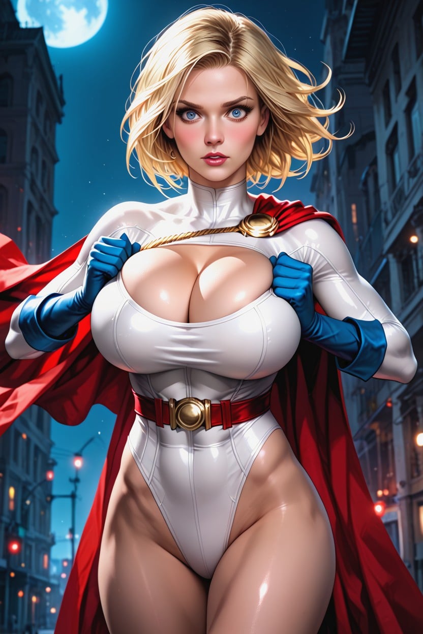 Cleavage, Coloured, Hero Suit Hentai AI Porn