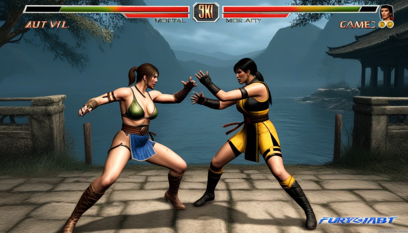 Classic Game Artstyle, Classic Mortal Combat Game, Classic Mortal Combat Game AI Porn