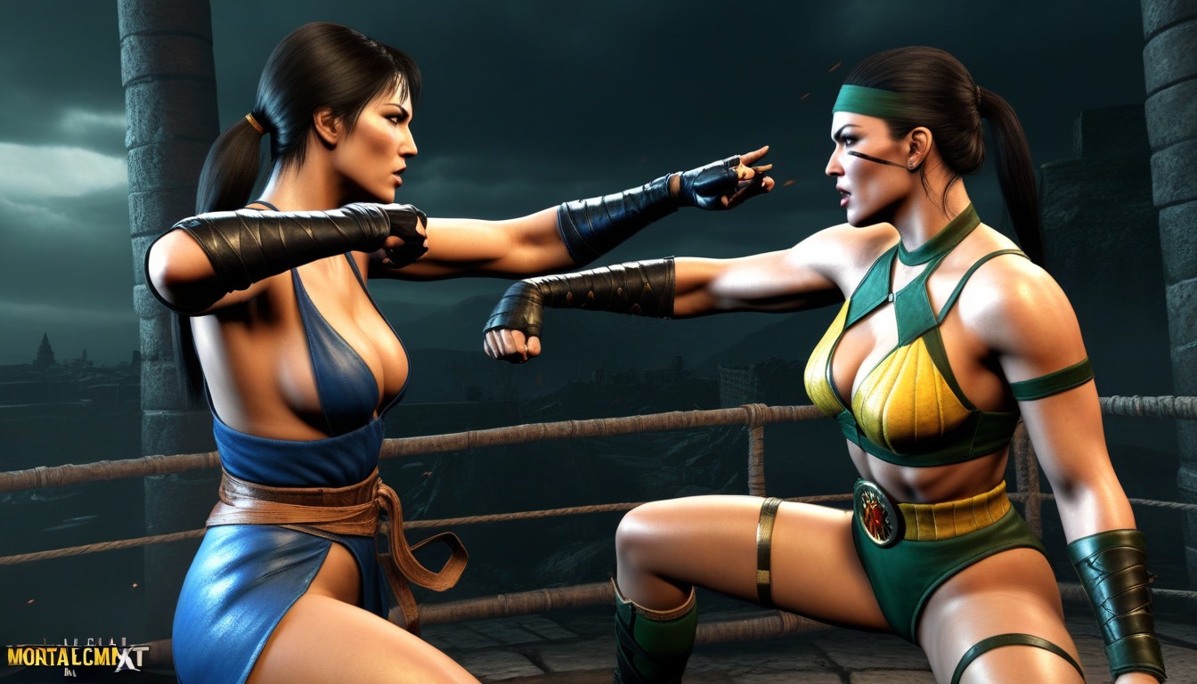 Mortal Combat Game Art Style, Classic Mortal Combat Game, Create Screenshot From Classic Mortal Combat Game AI Porn