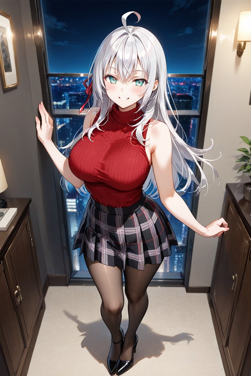Feet Together, Model, Rounded Breast Hentai AI Porn