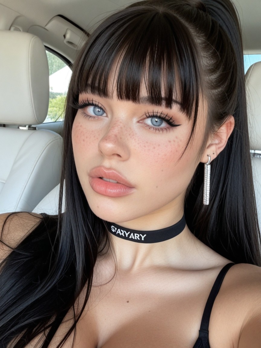 Tan Lines, Long Eyelashes, Choker Porno IA