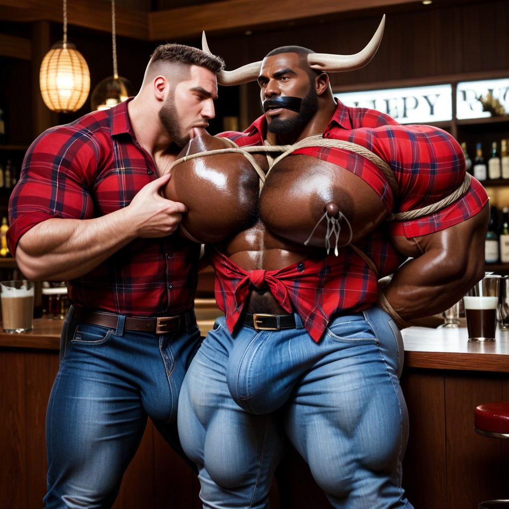 Gigantic, Long Cattle Horns, 18+ AI Gay Porn