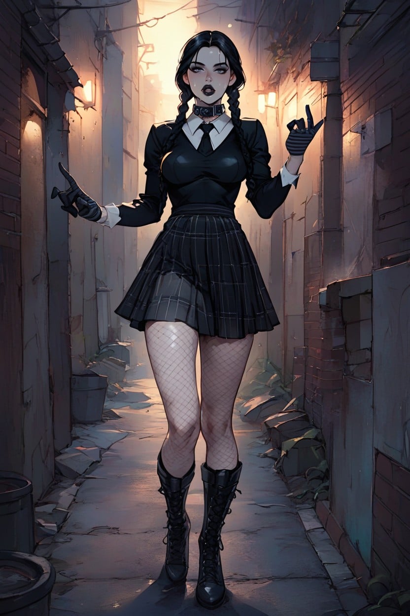 Black Boots, Oiled Skin, Focus Eyes Hentai AI Porn