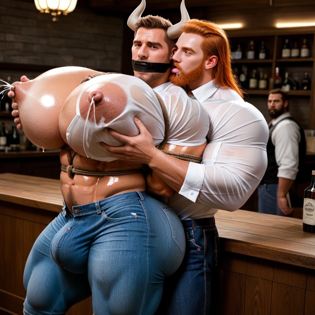 Extremely Large Ass, Rough Grope, Gigantic Penis AI Gay Porn
