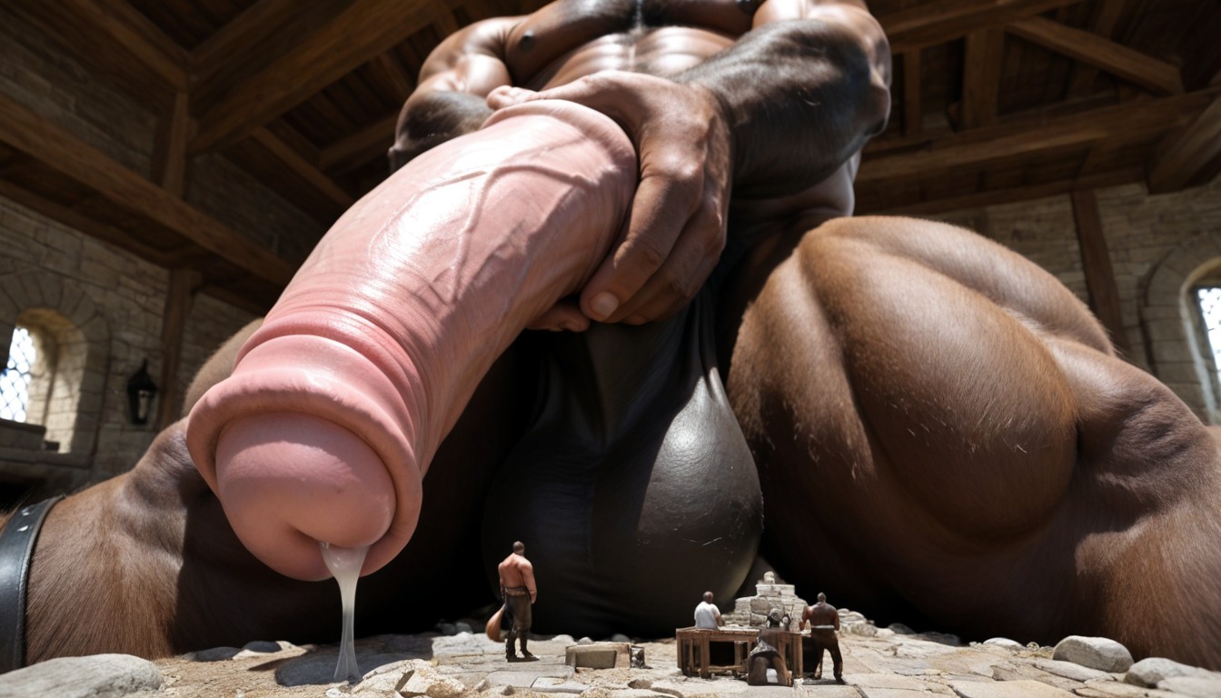 Medieval, Macro, Man Hugging Giant Glans AI Gay Porn
