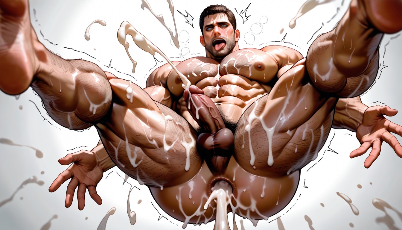 Horny, Penis, Cum On Thighs AI Gay Porn