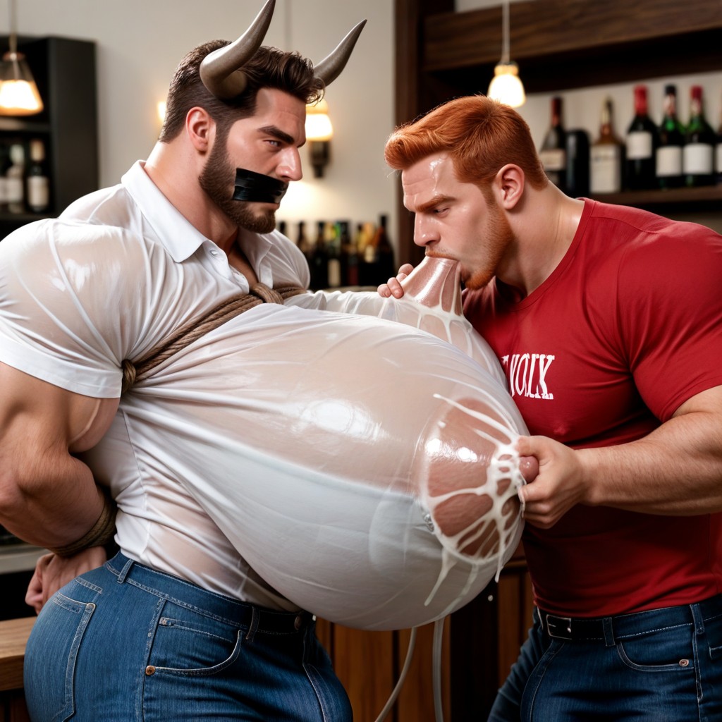 Extremely Large Ass, Rough Grope, Dark Brown Skin AI Gay Porn