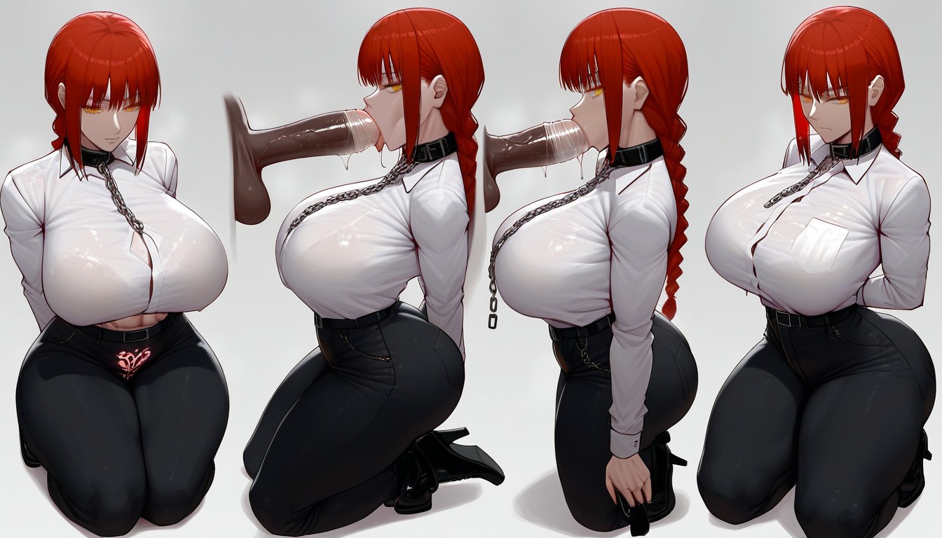 Blowjob (3rd Person), Black Jeans, Collar (restraints) Hentai AI Porn