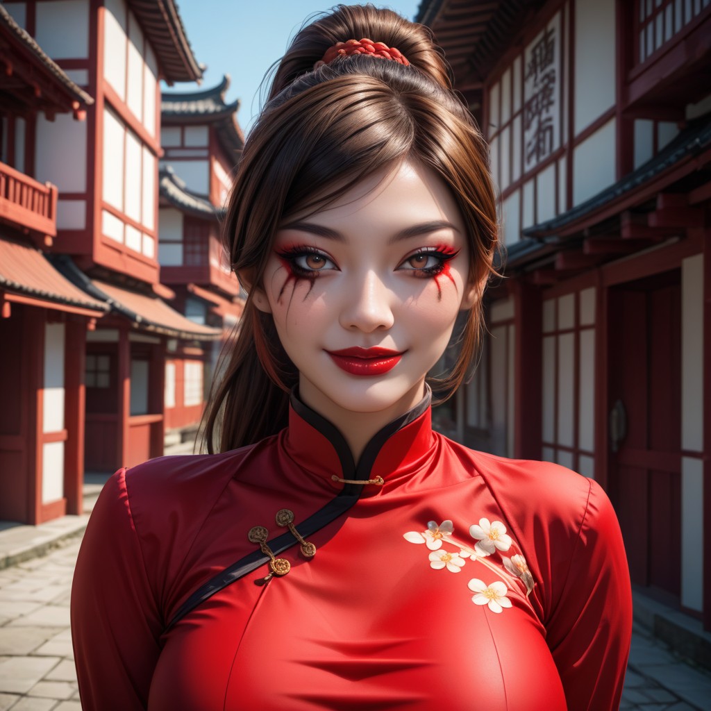 Outside, Eye Liner, Freckles Hentai IA