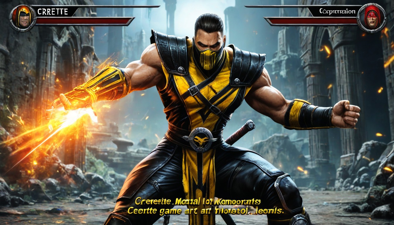 Mortal Kombat Game Art Style, Create Screenshot From Classic Mortal Kombat Game, Original Mortal Kombat Game AI Porn