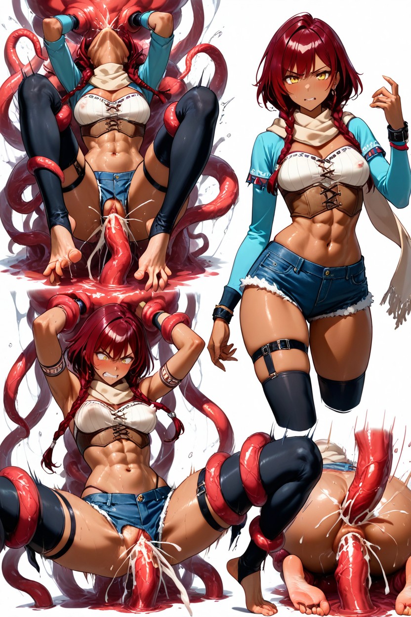 Abs, Yellow Eyes, Bare Foot Hentai AI Porn