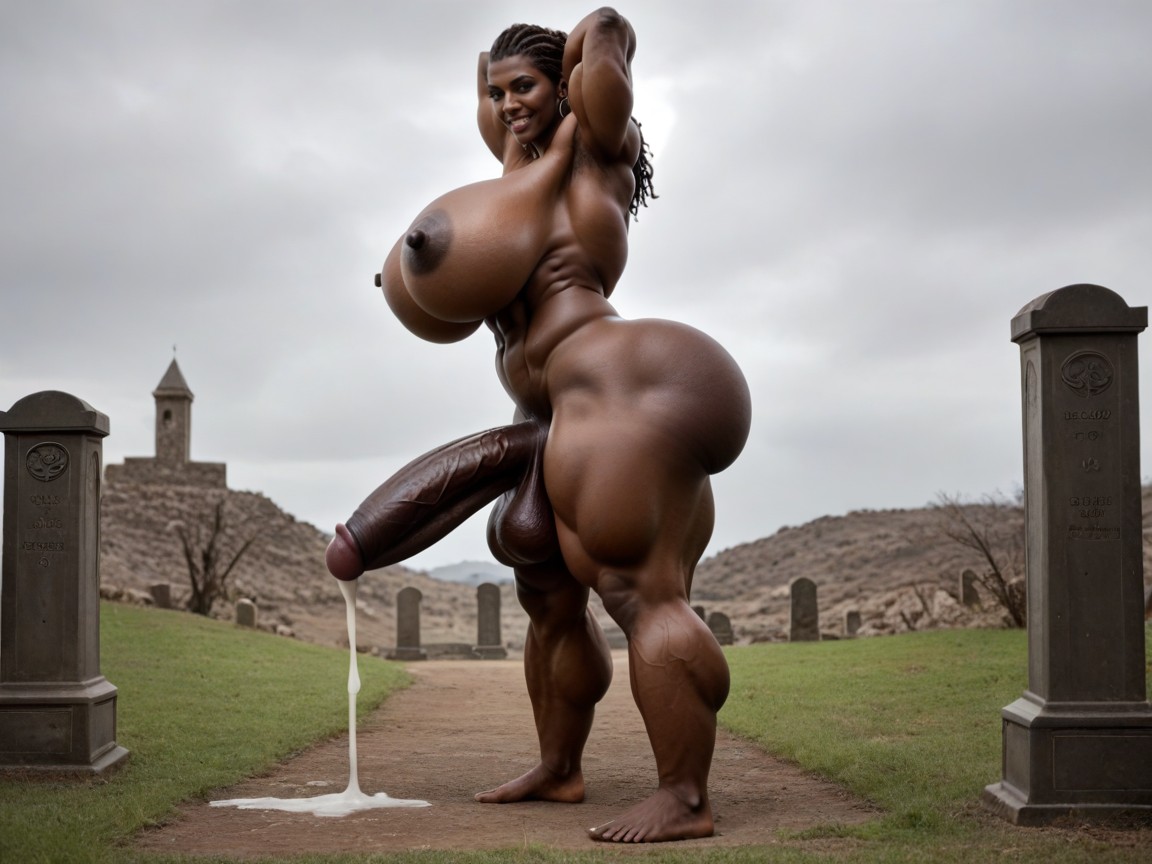 Xmen Storm, Brown Hair, Thick Cock Shemale AI Porn