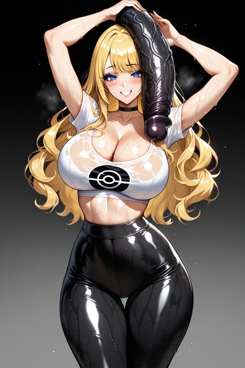 Hyper Girth, Choker, Wavy Hair Hentai AI Porn