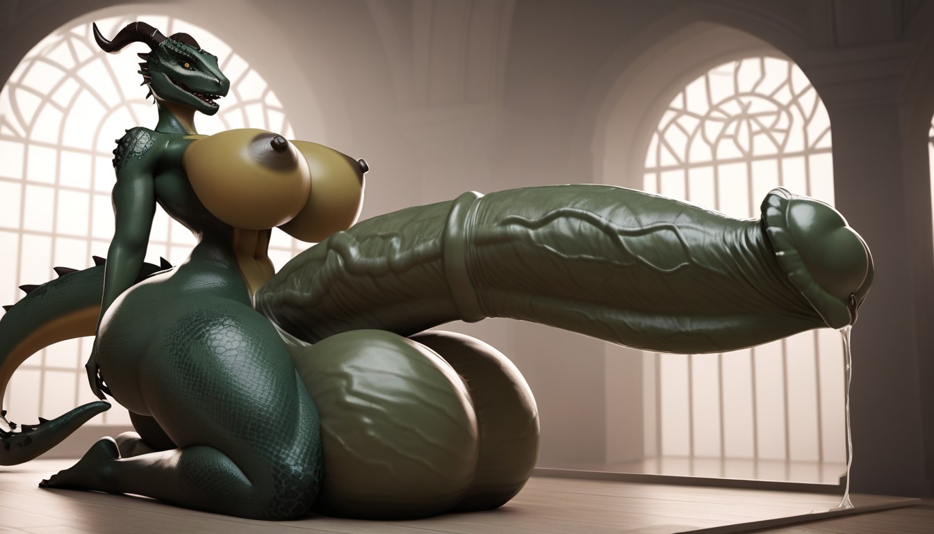 Green Penis, Gigantescas Tetas Perfectas, 2 Personas Porno IA