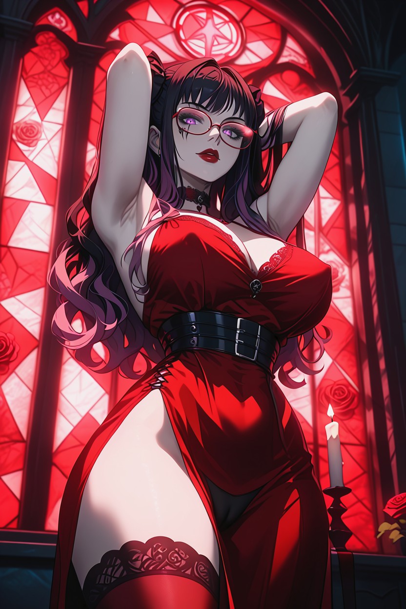 Sexy Glasses, Samantha Vampire Woman, Pale Skin Hentai IA