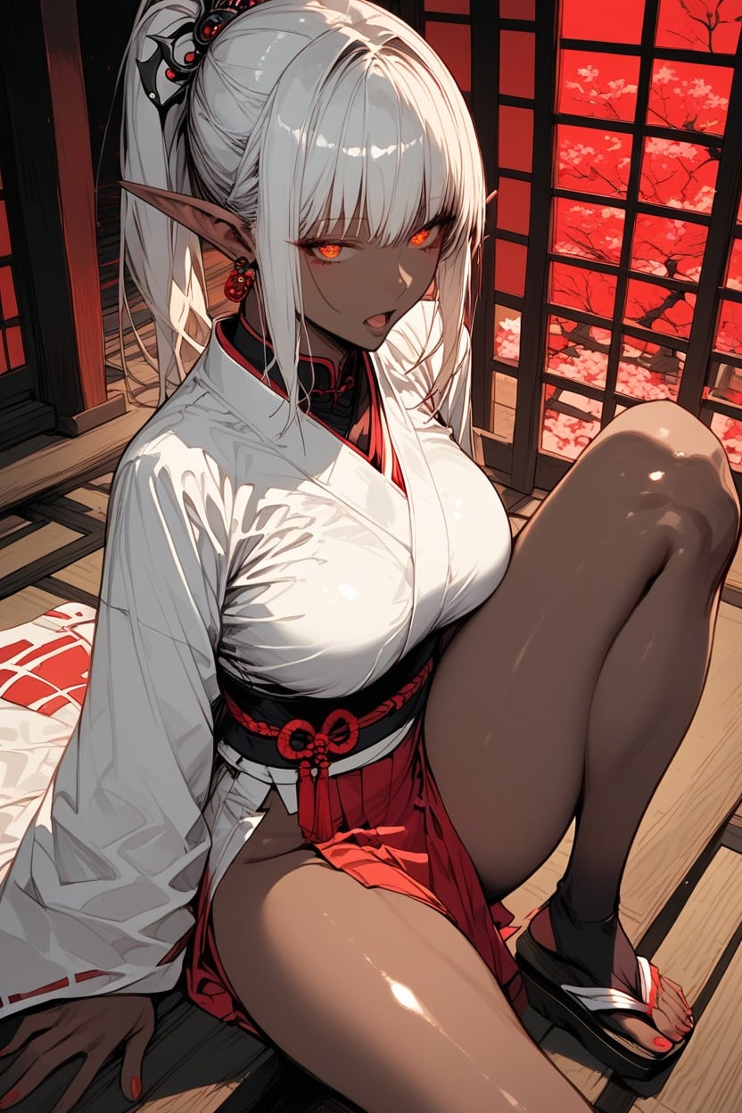Shiny Copper Eyes, Medium Butt, Ashen Skin Hentai AI Porn