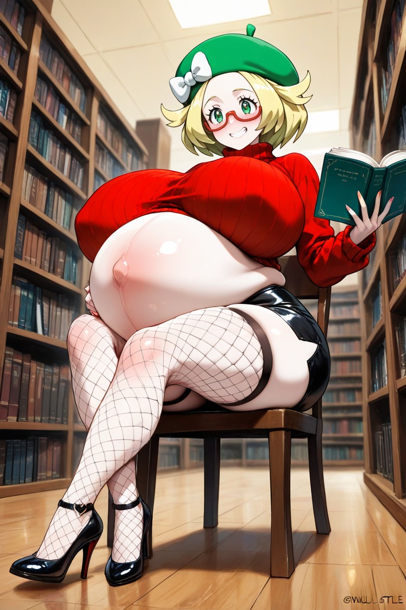 Bianca Pokemon, Black High Heels, Pregnant AI Porn