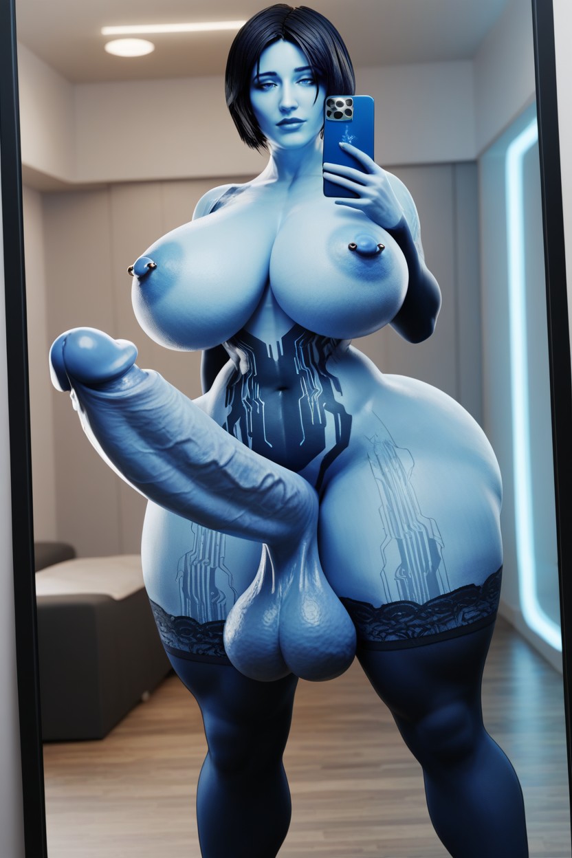 25+, Large, Mirror Selfie Shemale AI Porn