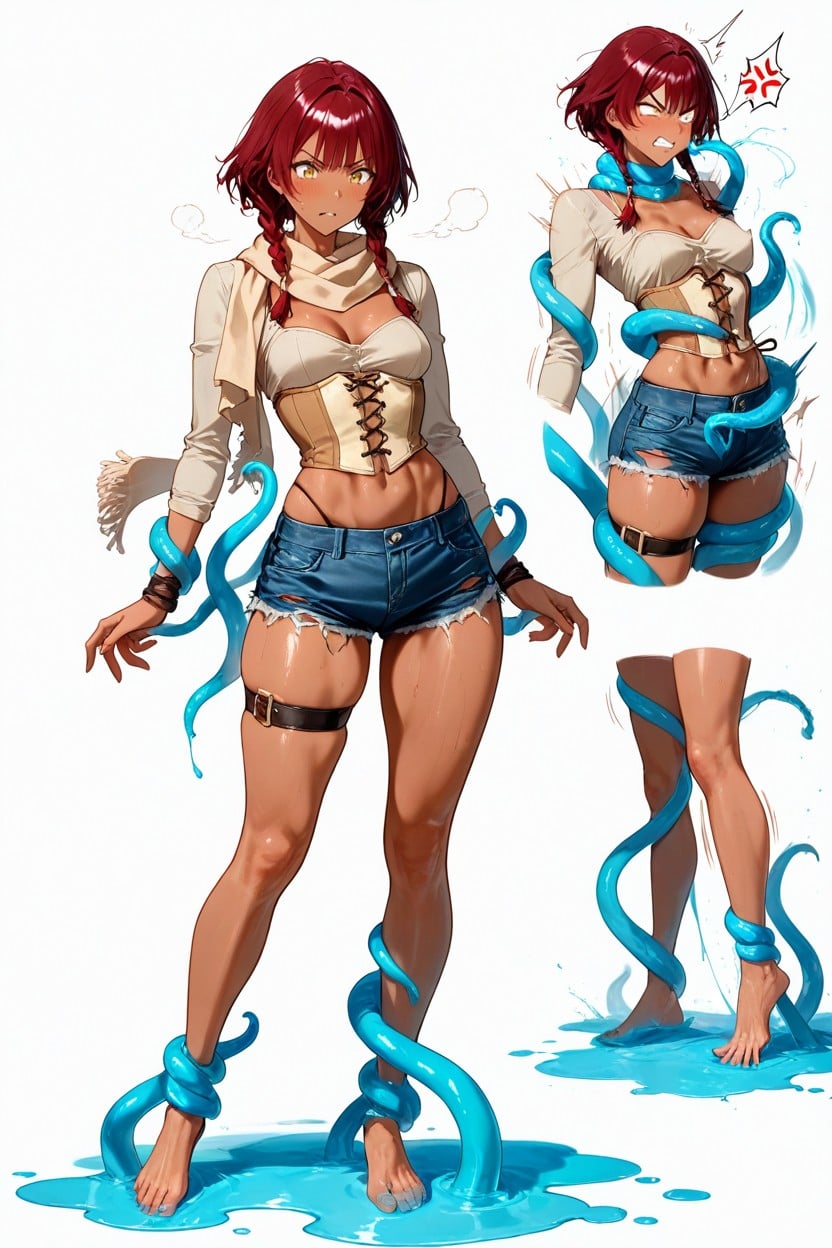 Delgada, Accurate Muted Colors, Abs Hentai IA