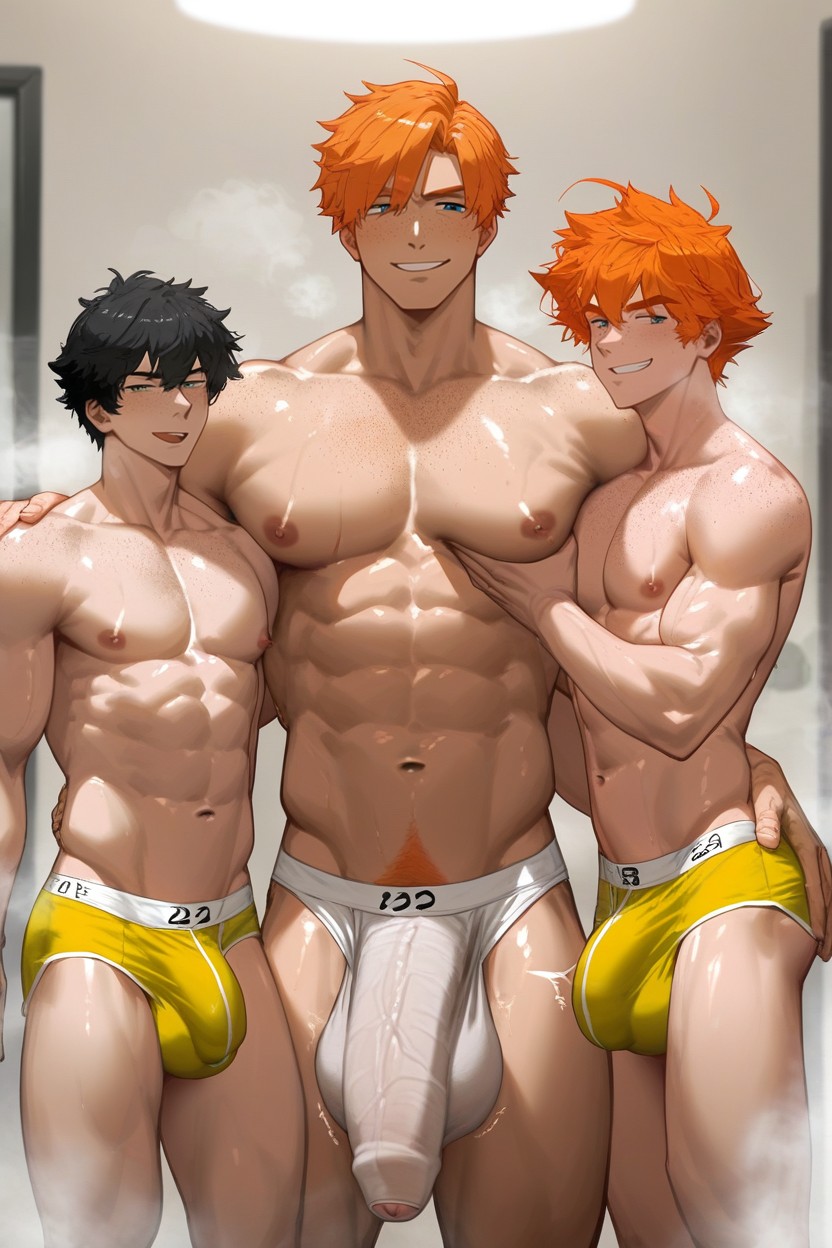 Skinny, Long Large Sized Balls, Distracted AI Gay Porn