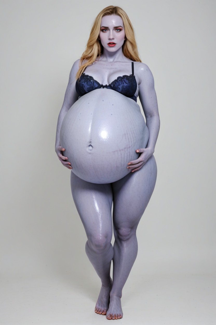 Blue Skin Like Violet Beauregard, Beautiful, Multiple Views AI Porn