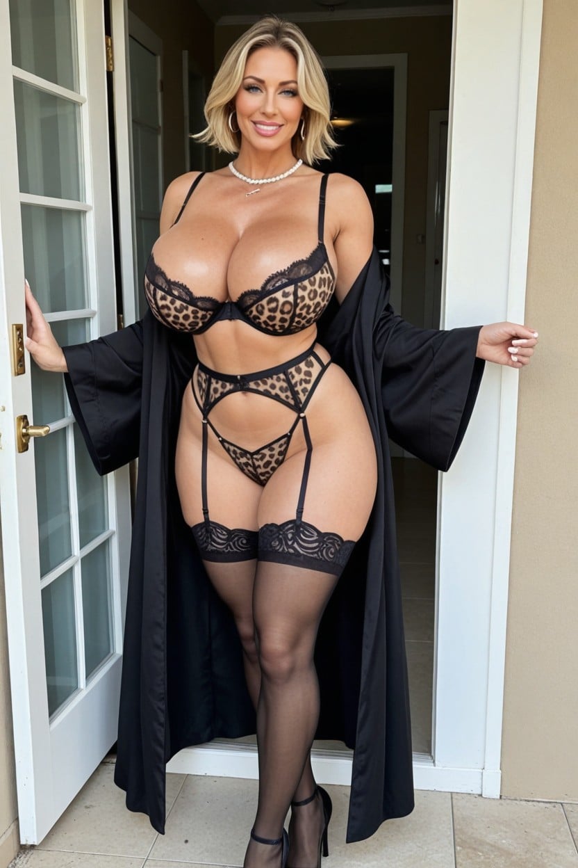Round Fake Bbl Ass, Hyper Wasp Waist, Very Short Hair AI Porn