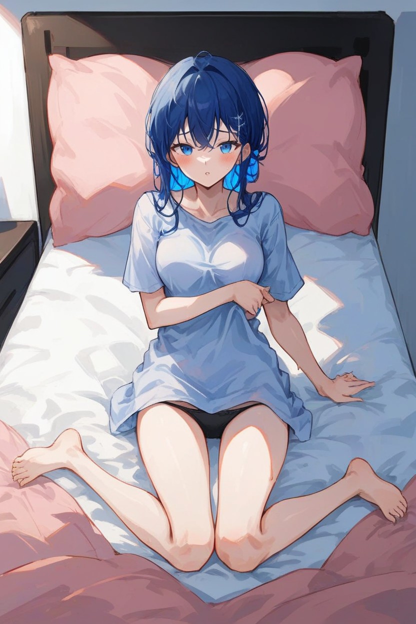 Oversized T Shirt Without Bra, Hair, Anime Coloring Hentai AI Porn