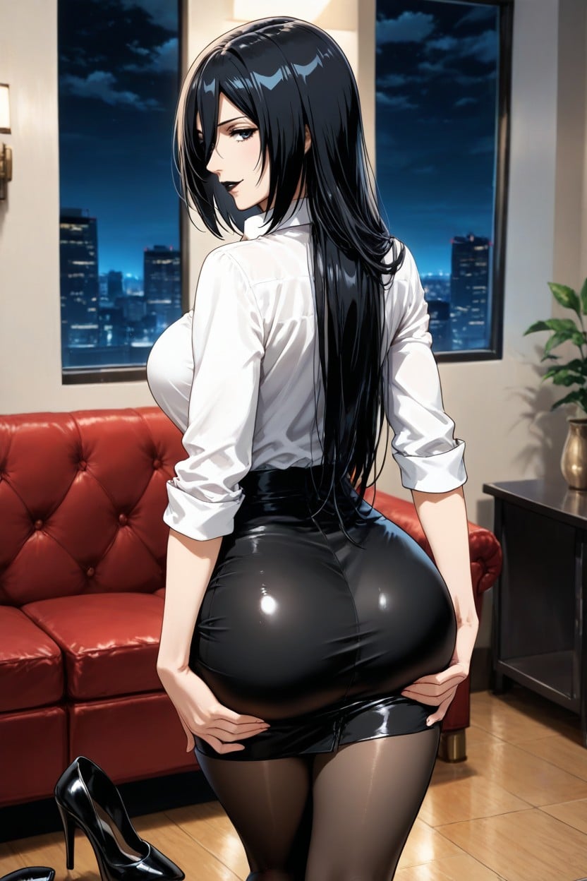 Its Dark In The Room, Living Room, Rounded Breast Hentai AI Porn
