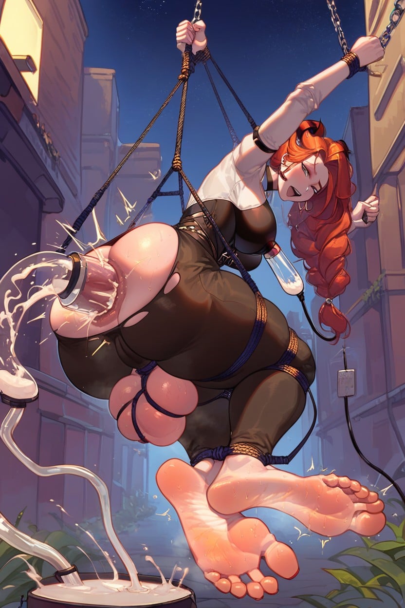 Wide Heels, Feet, Normal Size Penis AI Porn