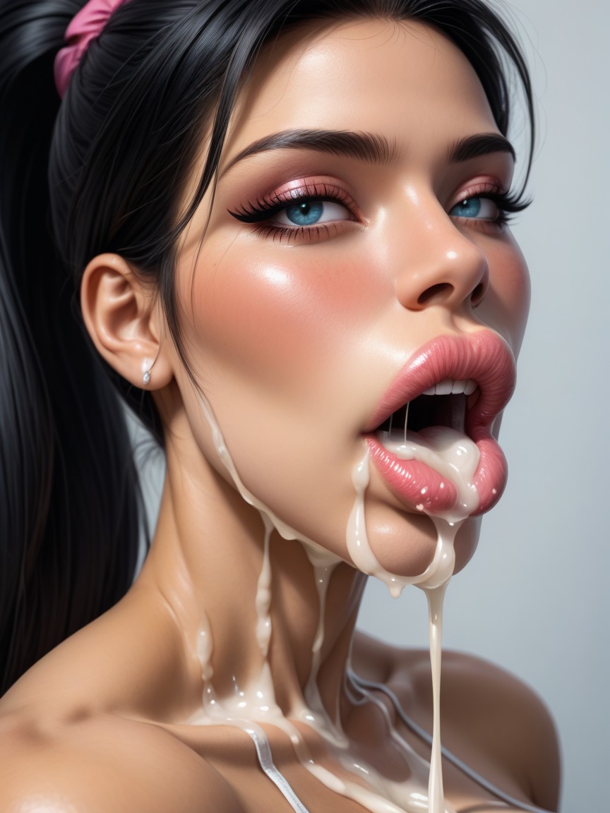 Black Hair, Extreme Closeup, Massive Breast AI Porn