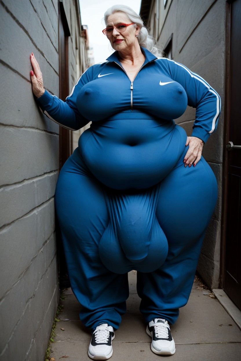 60+, Hyper Length Legs Hyper Testicals Bulge, Long Sleeves AI Porn