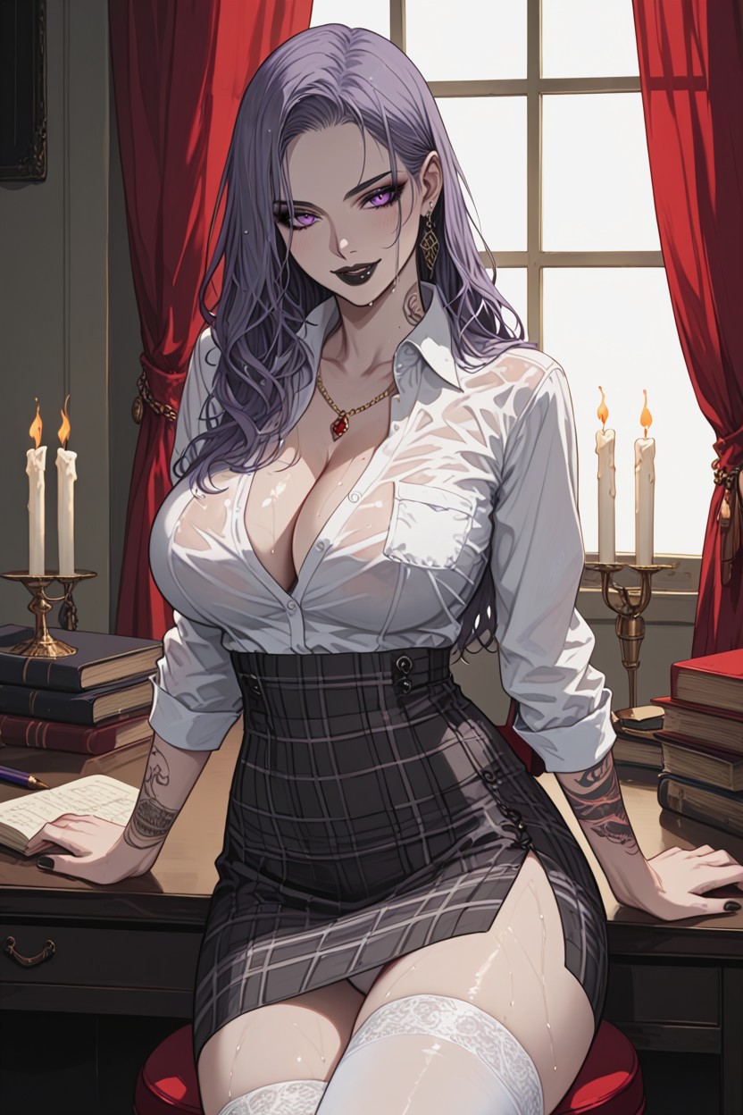 Perfect Ass, Sweaty, Red Curtains Hentai AI Porn