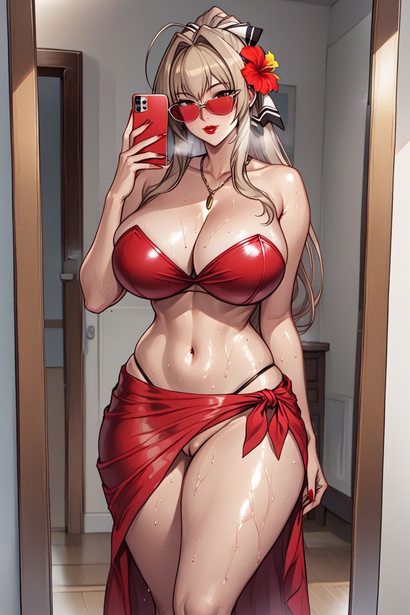 Sweaty, Curvaceous, Seductive Hentai AI Porn