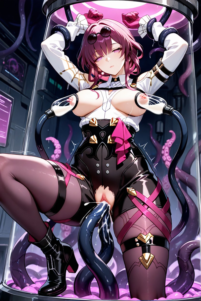 Hands And Feet Bound By Tentacles, Kafka Honkai Star Rail, Exposed Pussy Hentai IA