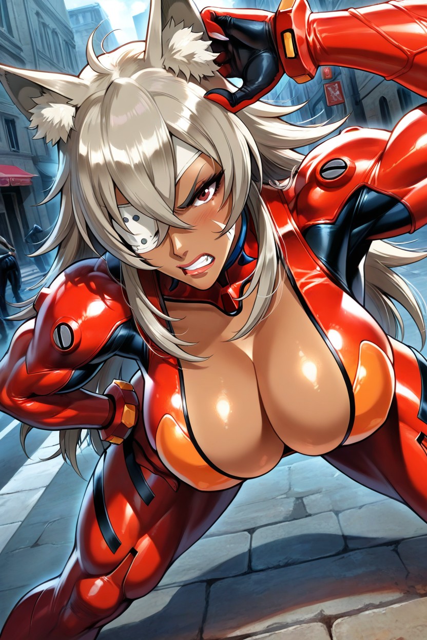 Ghislaine, Long White Sharp Nails, Ash Hair Hentai AI Porn
