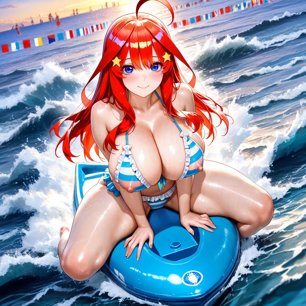 Breasts Exposed, Hourglass, Water Sports Event Hentai AI Porn