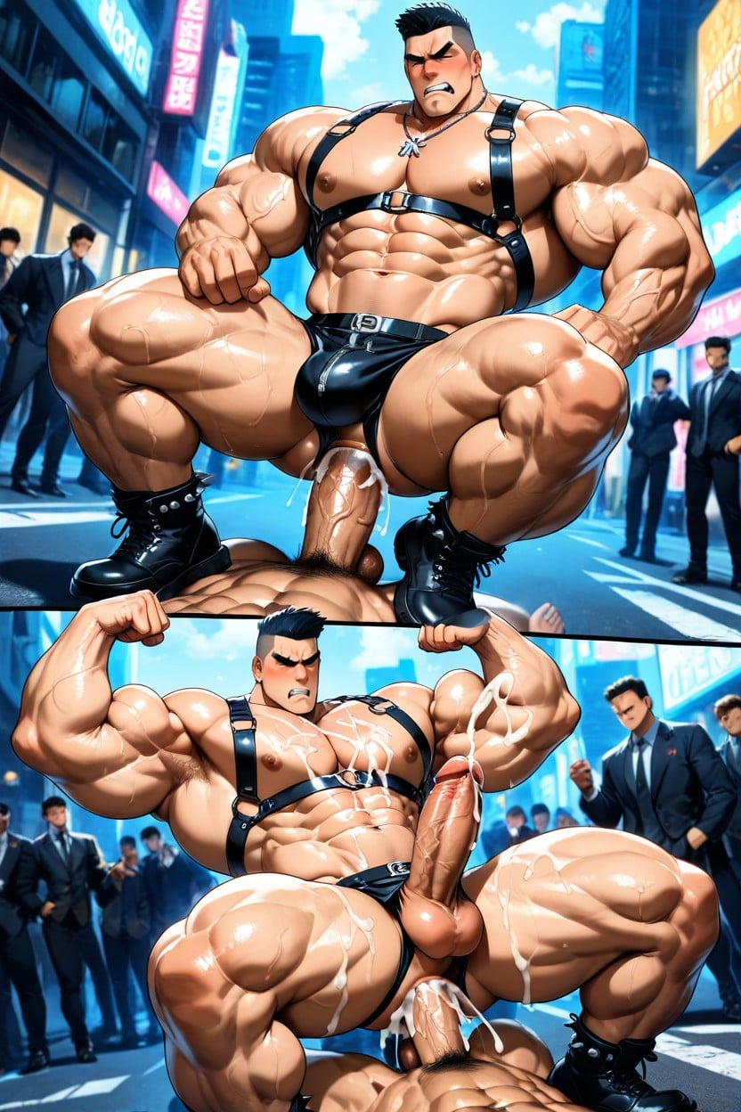 Gay Only, Oversized Muscles, Ripped Clothes AI Gay Porn