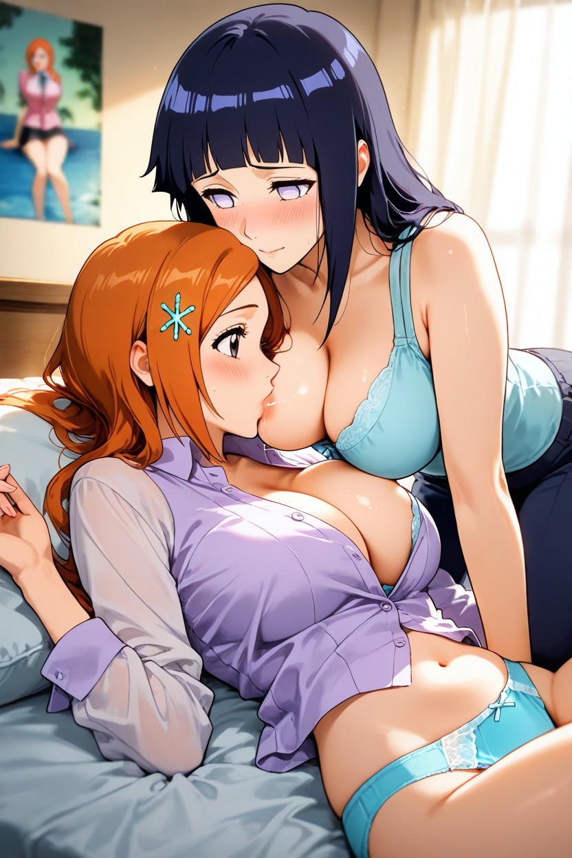 25+, Dreamy Warm Atmosphere, Sucking Breasts Hentai AI Porn