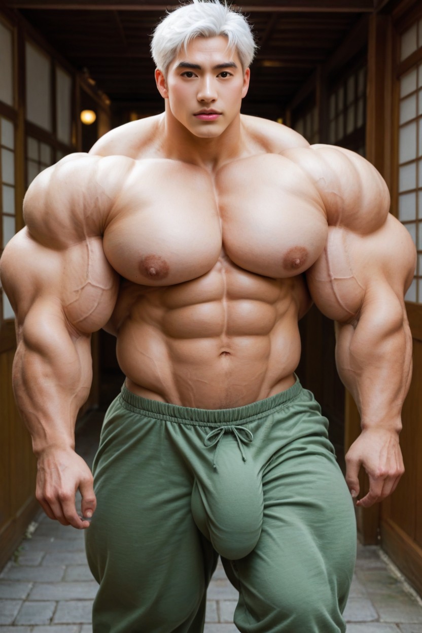 Defined Muscles, Short Length, Asian Village AI Porn