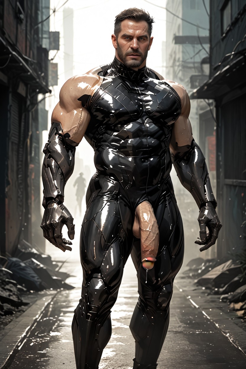 Detailed Face, Erect Nipples, Massive Heavy Balls AI Gay Porn