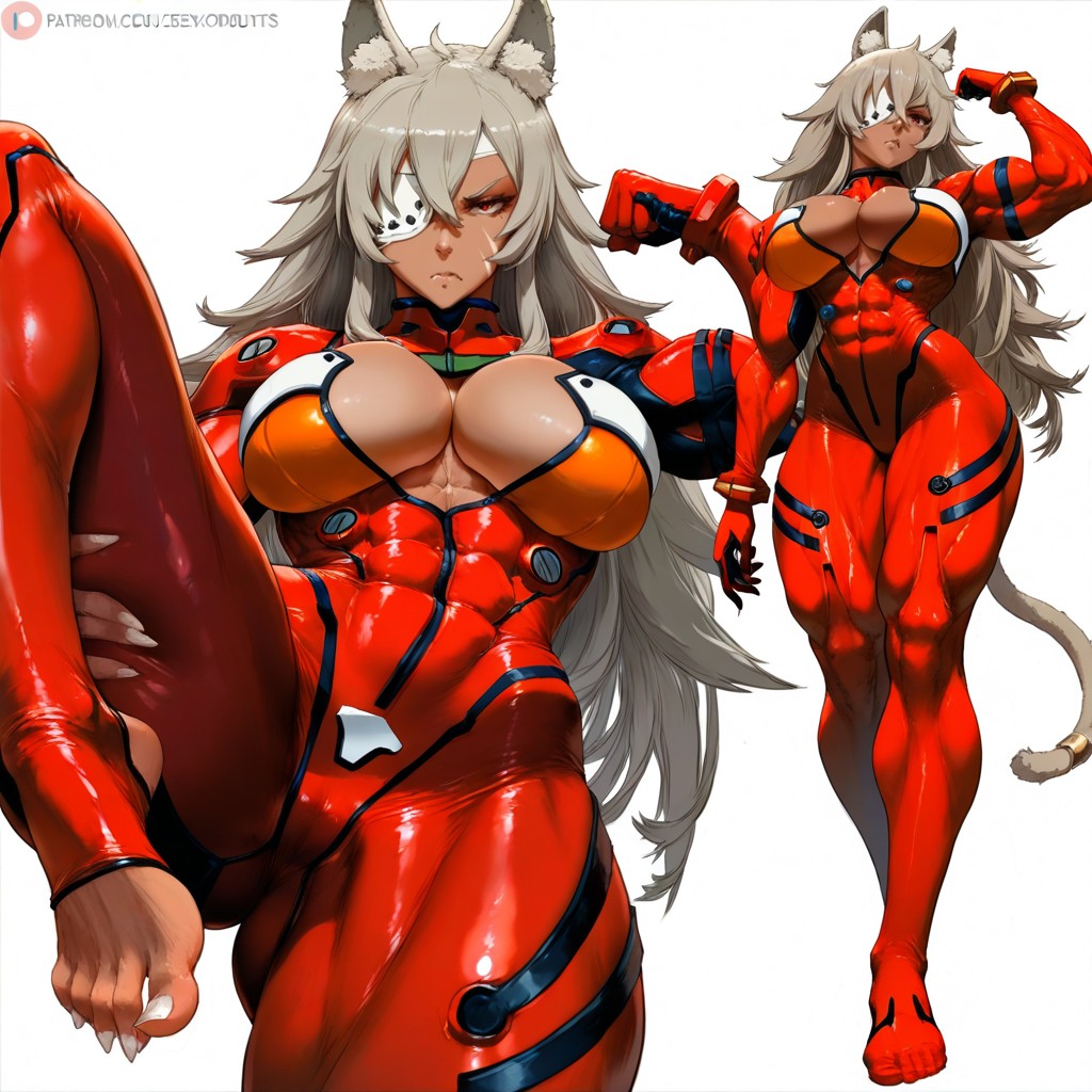 Cleavage, Long White Sharp Toenails, White Sharp Toenails Hentai AI Porn