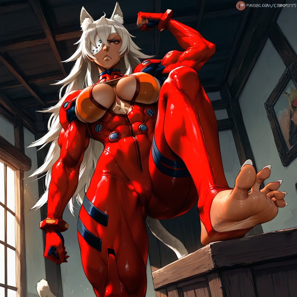 Incase Style, Feet Soles Visible, Long White Sharp Toenails Hentai AI Porn