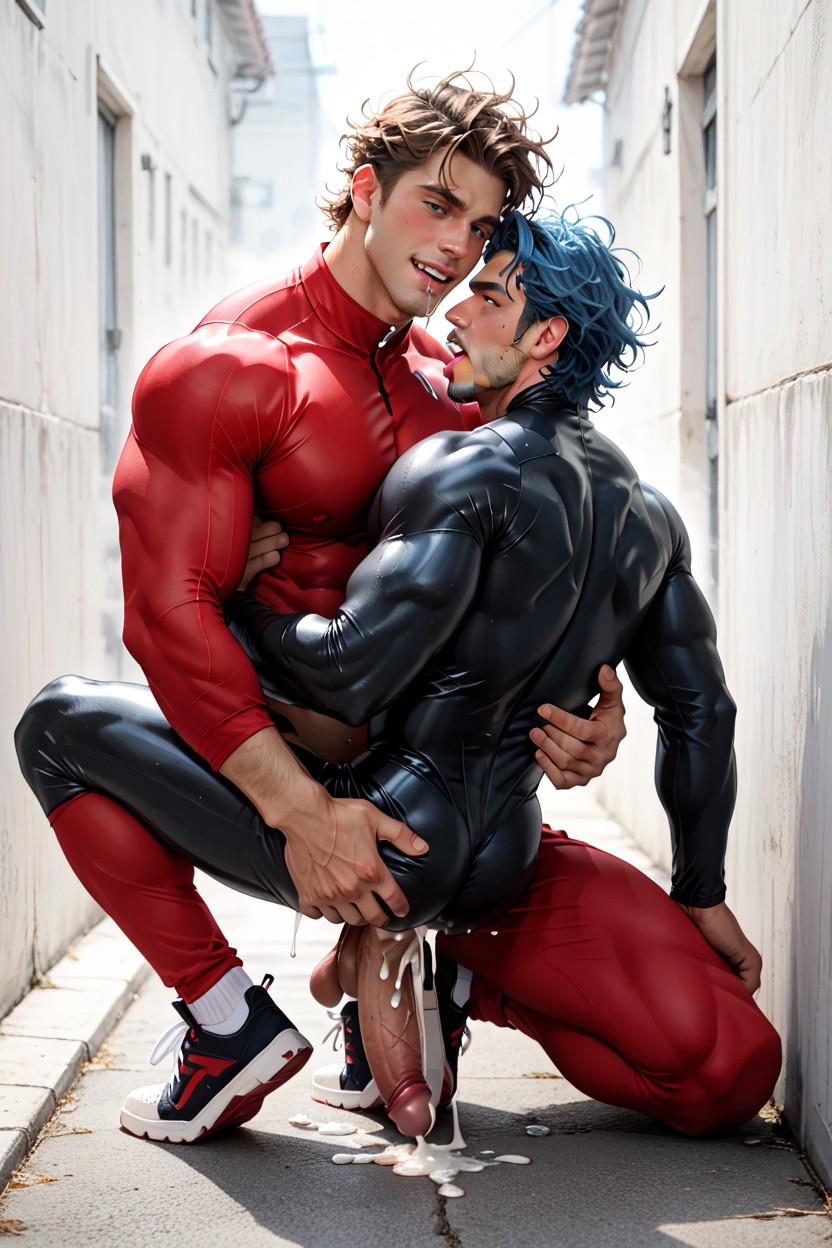 Blushing, Drooling, Sweating AI Gay Porn