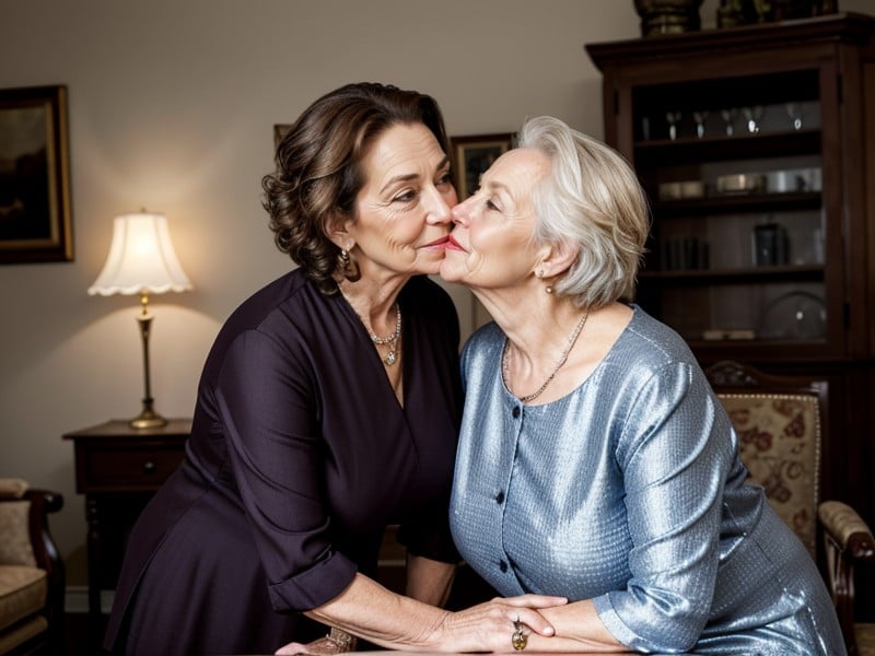 Contrasting Appearances, Hugging, Different Ages AI Porn