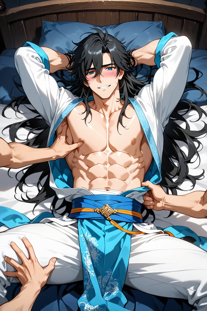 Layered Hair, Hanfu, Rolling Eyes AI Gay Porn